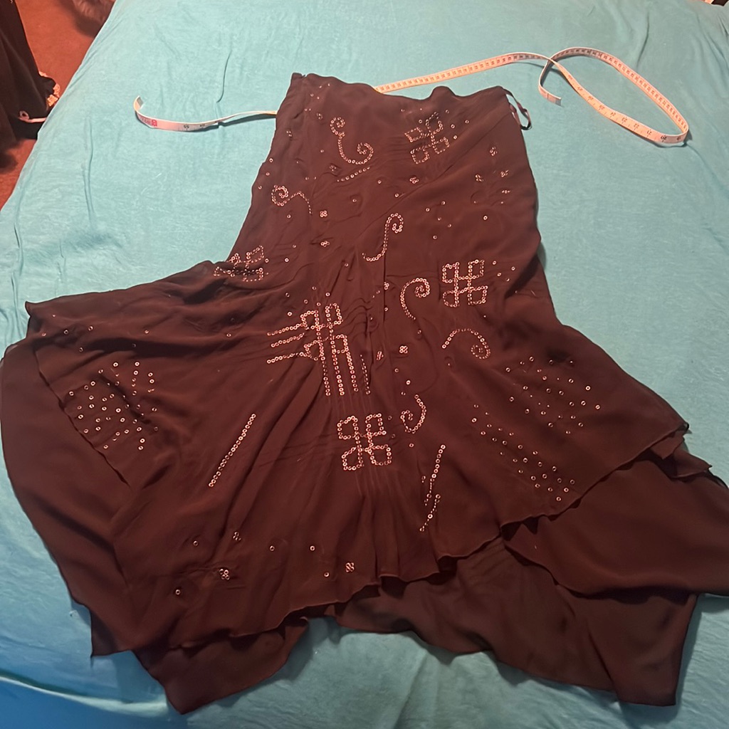 Voter Nomblack Skirt With Uneven Scarf-Like Hem Size 42. Large